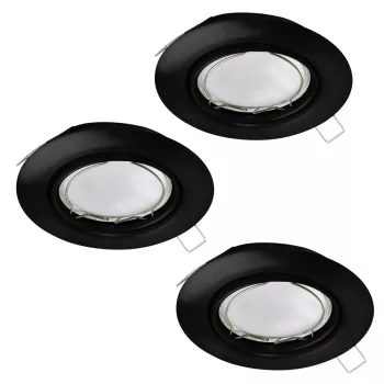   EGLO 900752 PENETO beltéri süllyesztett lámpa, fekete színben, GU10 foglalattal, max 3X4,6W teljesítmény, IP20 védelemmel, 5 év garanciával ( EGLO 900752 )