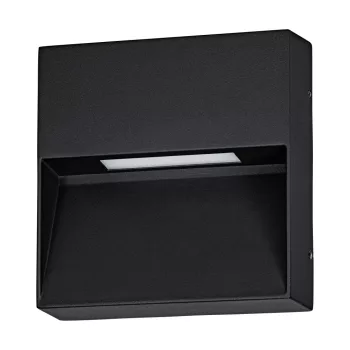   EGLO 900889 MARUGGIO kültéri fali lámpa, fekete színben, 520lm, 1X4,8W teljesítménnyel, IP65 védelemmel, 3000K,4000K,5000K,6500K, 5 év garanciával ( EGLO 900889 )
