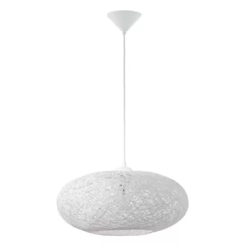   EGLO 93373 CAMPILO, beltéri függeszték, E27 foglalattal, MAX 1X60W teljesítménnyel, fehér / műanyag lámpatest, IP20, fehér / papír szálak búrával, kapcsoló nélkül