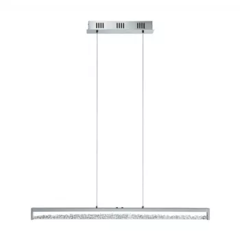   EGLO 93626 CARDITO 1, beltéri LED-es függeszték, LED foglalattal, MAX 32W teljesítménnyel, 2500lm, 2700 K-5000 K, króm/alumínium, acél lámpatest, IP20, áttetsző/üveg, kristály búrával, színhőmérséklet szabályzás, cserélhető LED, dimmelős kapcsolóval