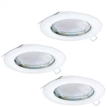   EGLO 94235 PENETO, beltéri süllyesztett lámpa, GU10 foglalattal, MAX 3X3W teljesítménnyel, fehér / acél lámpatest, IP20, kapcsoló nélkül