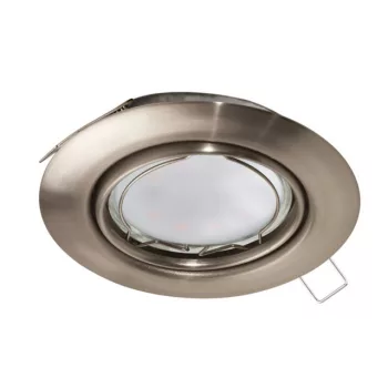   EGLO 94242 PENETO, beltéri süllyesztett lámpa, GU10 foglalattal, MAX 1X5W teljesítménnyel, matt nikkel / acél lámpatest, IP20, kapcsoló nélkül