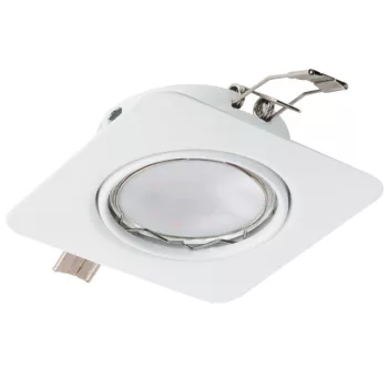   EGLO 94262 PENETO, beltéri süllyesztett lámpa, GU10 foglalattal, MAX 1X5W teljesítménnyel, fehér / acél lámpatest, IP20, kapcsoló nélkül
