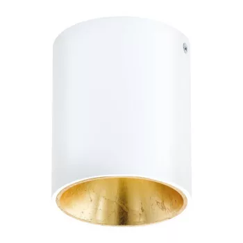   EGLO 94503 POLASSO, beltéri LED-es mennyezeti lámpa, LED foglalattal, MAX 1X3,3W teljesítménnyel, 340lm, 3000 K, fehér, arany / alumínium, műanyag lámpatest, IP20, cserélhető LED, kapcsoló nélkül