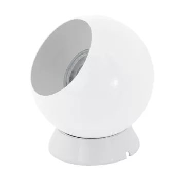   EGLO 94513 PETTO 1, beltéri asztali lámpa, GU10 foglalattal, MAX 1X3,3W teljesítménnyel, fehér / acél lámpatest, IP20, zsinórkapcsolóval
