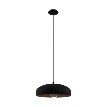   EGLO 94605 MOGANO 1, beltéri függeszték, E27 foglalattal, MAX 1X60W teljesítménnyel, fekete, vörösréz / acél lámpatest, IP20, kapcsoló nélkül