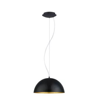   EGLO 94935 GAETANO 1, beltéri függeszték, E27 foglalattal, MAX 1X60W teljesítménnyel, fekete, arany / acél lámpatest, IP20, kapcsoló nélkül