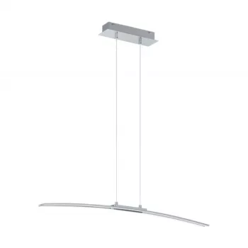   EGLO 95147 LASANA, beltéri LED-es függeszték, LED foglalattal, MAX 30W teljesítménnyel, 2500lm, 3000 K, króm / alumínium, acél lámpatest, IP20, fehér / műanyag búrával, LED nem cserélhető, kapcsoló nélkül