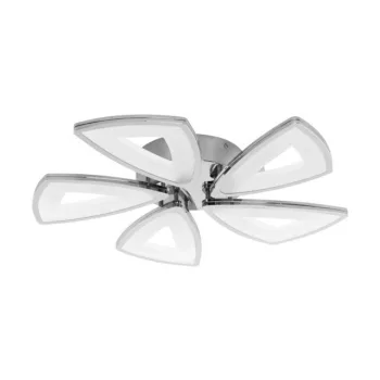  EGLO 95221 AMONDE, beltéri LED-es mennyezeti lámpa, LED foglalattal, MAX 5X6W teljesítménnyel, 3650lm, 3000 K, króm / alumíniumöntvény lámpatest, IP20, szatinált / műanyag búrával, LED nem cserélhető, kapcsoló nélkül