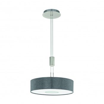   EGLO 95348 ROMAO LED szabályzós textil függeszték, matt nikkel, króm színben, MAX 24W teljesítménnyel, LED fényforrással ( cserélhető), 3000K IP20, állítható magasság ( EGLO 95348 )