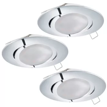   EGLO 95362 TEDO, beltéri süllyesztett lámpa, GU10 foglalattal, MAX 3X5W teljesítménnyel, króm / alumíniumöntvény lámpatest, IP20, kapcsoló nélkül