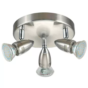   EGLO 95824 MAGNUM LED, beltéri spot lámpa, GU10 foglalattal, MAX 3X3W teljesítménnyel, matt nikkel, króm / acél lámpatest, IP20, kapcsoló nélkül