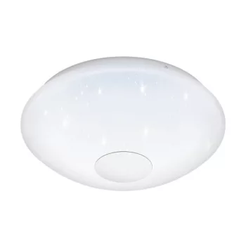   EGLO 95971 VOLTAGO 2, beltéri LED-es fali-mennyezeti lámpa, LED foglalattal, MAX 14W, 1500lm, 2700 K-6500 K, fehér/acél lámpatest, IP20, fehér/kristály hatású műanyag búrával, színhőmérséklet szabályzás távírányítóval,LED nem cserélhető, kapcs nélkül