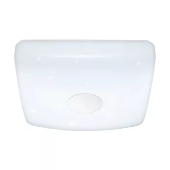   EGLO 95975 VOLTAGO 2, beltéri LED-es fali-mennyezeti lámpa, LED foglalattal, MAX 20W, 2200lm, 2700 K-6500 K, fehér/acél lámpatest, IP20, fehér/kristály hatású műanyag búrával, színhőmérséklet szabályzás távírányítóval,LED nem cserélhető, kapcs nélkül