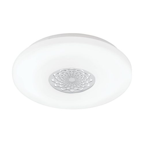 EGLO 96026 CAPASSO 1, beltéri LED-es fali-mennyezeti lámpa, LED foglalattal, MAX 24W teljesítménnyel, 2600lm, 3000 K, fehér / acél lámpatest, IP20, fehér, króm / műanyag búrával, LED nem cserélhető, kapcsoló nélkül