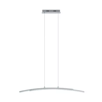   EGLO 96096 PERTINI, beltéri LED-es függeszték, LED foglalattal, MAX 2X10,8W teljesítménnyel, 2600lm, 3000 K, króm / acél, alumínium lámpatest, IP20, áttetsző / műanyag búrával, LED nem cserélhető, kapcsoló nélkül