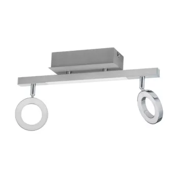   EGLO 96179 CARDILLIO 1, beltéri LED-es spot lámpa, LED foglalattal, MAX 2X3,2W/1X3,3W teljesítménnyel, 800/360lm, 3000 K, alumínium, króm / alumínium, acél lámpatest, IP20, szatinált / műanyag búrával, LED nem cserélhető, kapcsoló nélkül
