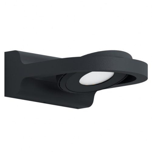 EGLO 96282 ROALES, kültéri, IP44-es fali lámpa, LED-es foglalattal, MAX 1X3,2W teljesítménnyel, 210 lm, 3000 K, antracit / alumíniumöntvény lámpatest, kapcsoló nélküli, fehér / műanyag búrával, sarokra szerelhető, LED nem cserélhető