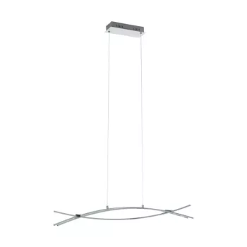   EGLO 96331 NEVADO, beltéri LED-es függeszték, LED foglalattal, MAX 3X9W teljesítménnyel, 3000lm, 3000 K, króm / alumínium lámpatest, IP20, fehér / műanyag búrával, LED nem cserélhető, kapcsoló nélkül
