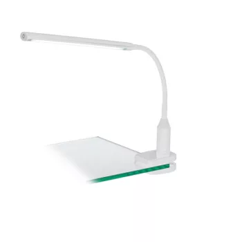   EGLO 96434 LAROA, beltéri LED-es csiptetős lámpa, LED foglalattal, MAX 4,5W teljesítménnyel, 550lm, 4000 K, fehér / műanyag lámpatest, IP20, színhőmérséklet szabályzás 4 lépésben, LED nem cserélhető, dimmelős érintőkapcsolóval