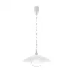 EGLO 96474 ALVEZ, beltéri függeszték, E27 foglalattal, MAX 1X60W teljesítménnyel, fehér / műanyag lámpatest, IP20, fehér, áttetsző / redőzött üveg búrával, kapcsoló nélkül