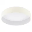 EGLO 96537 PALOMARO 1, beltéri LED-es mennyezeti lámpa, LED foglalattal, MAX 18W teljesítménnyel, 2000lm, 3000 K, fehér / műanyag lámpatest, IP20, krémszín / textil búrával, cserélhető LED, kapcsoló nélkül