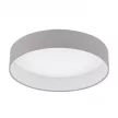 EGLO 96539 PALOMARO 1, beltéri LED-es mennyezeti lámpa, LED foglalattal, MAX 18W teljesítménnyel, 2000lm, 3000 K, fehér / műanyag lámpatest, IP20, tópszín (szürkésbarna) / textil búrával, cserélhető LED, kapcsoló nélkül