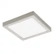 EGLO 96681 FUEVA-C, beltéri LED-es falon kívüli lámpa, LED foglalattal, MAX 21W, 2700lm, 2700 K-6500 K, matt nikkel / fémöntvény lámpatest, IP20, fehér / műanyag búrával, Bluetooth, színhőmérséklet szab., RGB, vezérlés: applikációval, távirányítóval