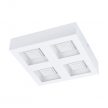 EGLO 96794 FERREROS, beltéri LED-es fali-mennyezeti lámpa, LED foglalattal, MAX 4X6,3W teljesítménnyel, 3360lm, 3000 K, fehér / acél lámpatest, IP20, fehér / műanyag búrával, LED nem cserélhető, kapcsoló nélkül