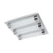 EGLO 97056 TOLORICO, beltéri IP44-es LED-es fali-mennyezeti lámpa, LED foglalattal, MAX 3X7W teljesítménnyel, 3000lm, 4000 K, króm / nemesacél lámpatest, áttetsző / műanyag, kristály búrával, LED nem cserélhető, kapcsoló nélkül
