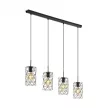 EGLO 97066 ESTEVAU, beltéri függeszték, E27 foglalattal, MAX 4X60W teljesítménnyel, sötétbarna / acél lámpatest, IP20, kapcsoló nélkül