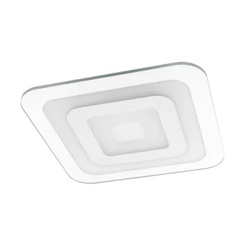   EGLO 97086 REDUCTA 1, beltéri LED-es fali-mennyezeti lámpa, LED foglalattal, MAX 36W, 3500lm, 2700 K-5000 K, fehér/acél lámpatest, IP20, áttetsző, szatinált/műanyag búrával, színhőmérséklet szabályzás 3 lépésben, LED nem cserélhető, kapcsoló nélkül