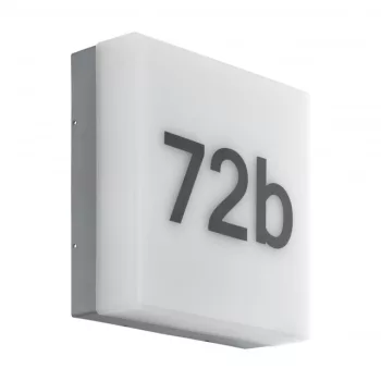   EGLO 97289 CORNALE, kültéri, IP44-es fali lámpa, LED-es foglalattal, MAX 1X8,2W teljesítménnyel, 820 lm, 3000 K, antracit / műanyag lámpatest, alkonykapcsolóval, fehér / műanyag búrával, cserélhető LED