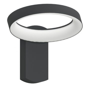   EGLO 97307 PERNATE, kültéri, IP44-es fali lámpa, LED-es foglalattal, MAX 11W teljesítménnyel, 1250 lm, 3000 K, antracit / alumíniumöntvény lámpatest, kapcsoló nélküli, fehér / műanyag búrával, sarokra szerelhető, LED nem cserélhető