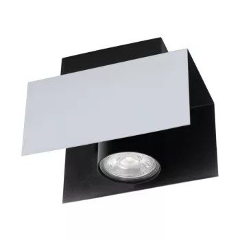   EGLO 97394 VISERBA LED mennyezeti lámpa ( beltéri ), fehér-alumínium, fekete színben, MAX 1X5W teljesítménnyel, GU10 foglalattal, kapcsoló nélkül ( EGLO 97394 )