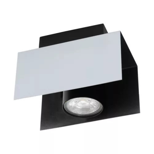 EGLO 97394 VISERBA LED mennyezeti lámpa ( beltéri ), fehér-alumínium, fekete színben, MAX 1X5W teljesítménnyel, GU10 foglalattal, kapcsoló nélkül ( EGLO 97394 )