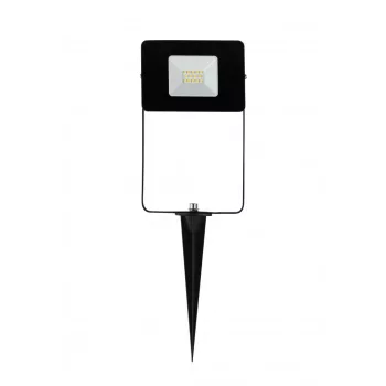   EGLO 97471 FAEDO 4, kültéri, IP65-es földbe szúrható alkatrész, LED-es foglalattal, MAX 10W teljesítménnyel, 900 lm, 5000 K, fekete / alumínium lámpatest, kábellel és dugvillával, áttetsző / üveg búrával