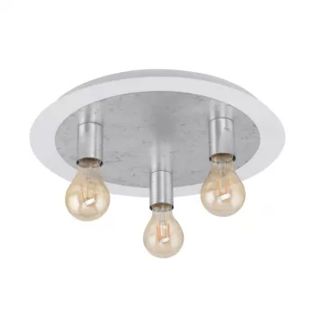   EGLO 97495 PASSANO, beltéri mennyezeti lámpa, E27 foglalattal, MAX 3X4W teljesítménnyel, fehér, ezüst / acél lámpatest, IP20, kapcsoló nélkül