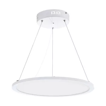   EGLO 97504 SARSINA, beltéri LED-es függeszték, LED foglalattal, MAX 28W teljesítménnyel, 4200lm, 4000 K, fehér / alumínium lámpatest, IP20, fehér / műanyag búrával, LED nem cserélhető, kapcsoló nélkül