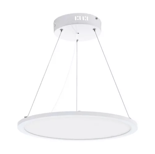 EGLO 97504 SARSINA, beltéri LED-es függeszték, LED foglalattal, MAX 28W teljesítménnyel, 4200lm, 4000 K, fehér / alumínium lámpatest, IP20, fehér / műanyag búrával, LED nem cserélhető, kapcsoló nélkül