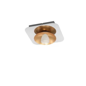  EGLO 97521 TORANO, beltéri LED-es mennyezeti lámpa, LED foglalattal, MAX 1X5,4W teljesítménnyel, 510lm, 3000 K, króm, arany / acél lámpatest, IP20, fehér / szatinált üveg búrával, LED nem cserélhető, kapcsoló nélkül
