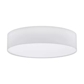   EGLO 97611 PASTERI, beltéri mennyezeti lámpa, E27 foglalattal, MAX 3X60W teljesítménnyel, fehér / acél lámpatest, IP20, fehér / textil búrával, kapcsoló nélkül
