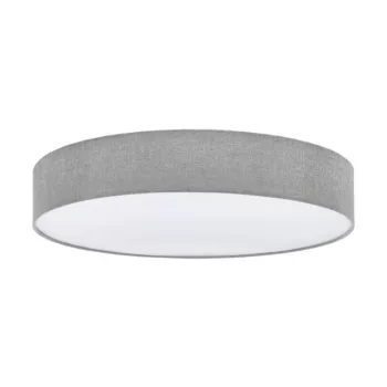   EGLO 97617 PASTERI, beltéri mennyezeti lámpa, E27 foglalattal, MAX 5X25W teljesítménnyel, fehér / acél lámpatest, IP20, szürke, fehér / textil, vászon búrával, kapcsoló nélkül