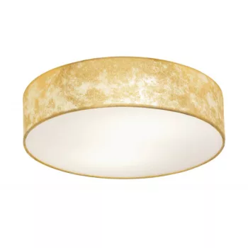   EGLO 97641 VISERBELLA, beltéri mennyezeti lámpa, E27 foglalattal, MAX 1X60W teljesítménnyel, pezsgőszínű / acél lámpatest, IP20, arany / textil búrával, kapcsoló nélkül