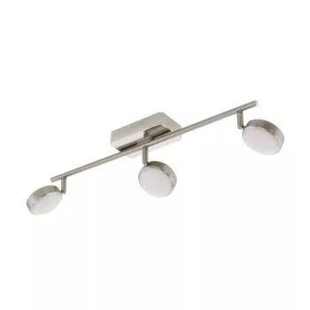   EGLO 97716 CORROPOLI-C, beltéri LED-es spot lámpa, LED foglalattal, MAX 3X5W, 1800lm, 2700 K-6500 K, matt nikkel/műanyag, acél lámpatest, IP20, fehér/műanyag búrával, Bluetooth, színhőmérséklet szab., RGB, vezérlés: applikációval, távirányítóval