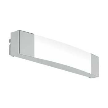  EGLO 97718 SIDERNO, beltéri IP44-es LED-es tükörvilágító, LED foglalattal, MAX 8,3W teljesítménnyel, 900lm, 4000 K, króm / acél lámpatest, szatinált / műanyag búrával, LED nem cserélhető, kapcsoló nélkül
