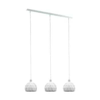   EGLO 97857 ROCCAFORTE, beltéri függeszték, E14 foglalattal, MAX 3X40W teljesítménnyel, fehér / acél lámpatest, IP20, kapcsoló nélkül