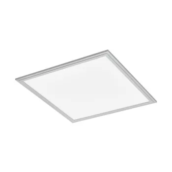   EGLO 98037 SALOBRENA 2, beltéri LED-es mennyezeti lámpa, LED foglalattal, MAX 25W teljesítménnyel, 3000lm, 4000 K, alumíniumszürke / alumínium lámpatest, IP20, fehér / műanyag búrával, LED nem cserélhető, kapcsoló nélkül