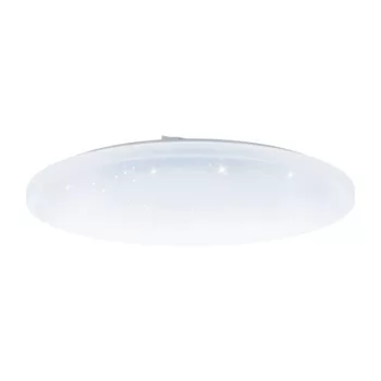   EGLO 98237 FRANIA-A, beltéri LED-es fali-mennyezeti lámpa, LED foglalattal, MAX 36W, 3300lm, 2700 K-6500 K, fehér/acél lámpatest, IP20, fehér/kristály hatású műanyag búrával, színhőmérséklet szabályzás távírányítóval, LED nem cserélhető, kapcs nélkül