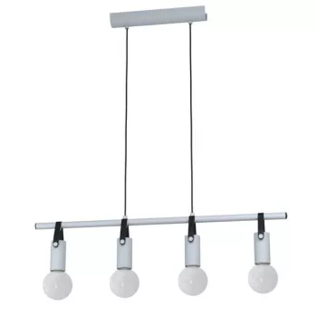   EGLO 98282 APRICALE, beltéri függeszték, E27 foglalattal, MAX 4X60W teljesítménnyel, szürke, fekete / acél, bőr lámpatest, IP20, kapcsoló nélkül